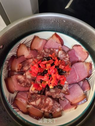 蒸腊肉香肠的做法步调：5