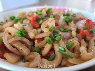 洋葱炒猪皮的做法步调：8