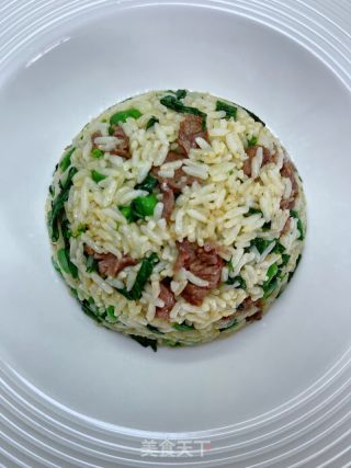 菜心牛肉炒饭的做法步调：15