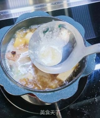 排骨炖豆腐的做法步调：9