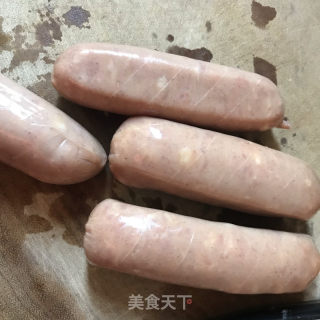 烤腊肠的做法步调：2
