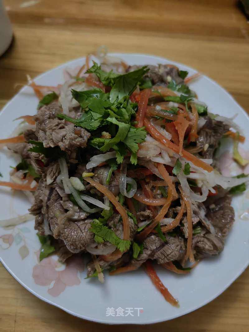 牛肉拌单丝的做法