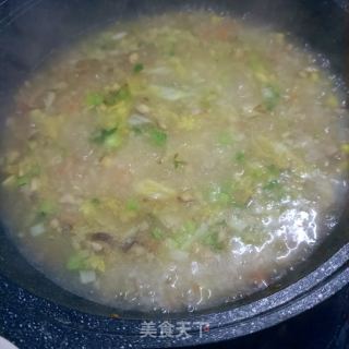 肉丁时蔬玉米粥的做法步调：16