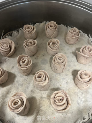 玫瑰花酱玫瑰馒头的做法步调：12