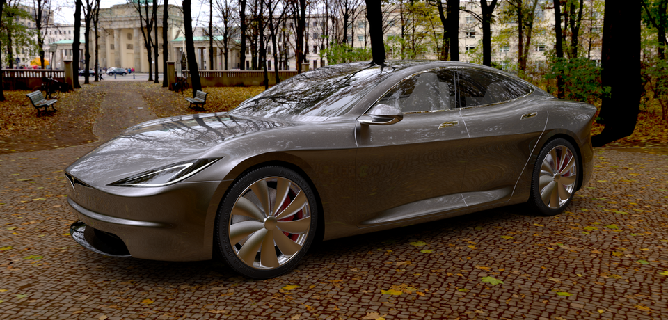 [3D]特斯拉概念设计 | 特斯拉概念车 | 特斯拉概念车模型插图1-泛设计