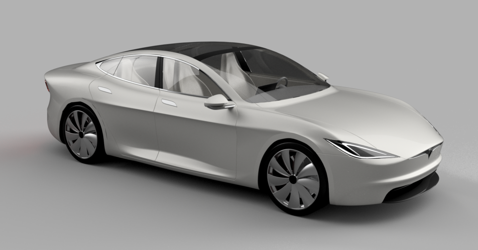 [3D]特斯拉概念设计 | 特斯拉概念车 | 特斯拉概念车模型插图-泛设计