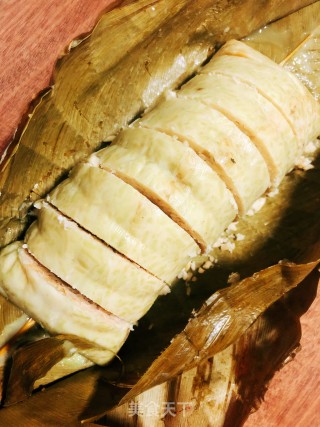 煎绿豆粽的做法步调：1