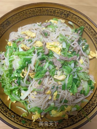 肉蛋蔬炒粉的做法步调：8