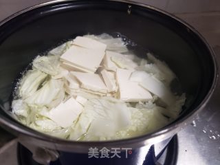 利剑菜豆腐汤的做法步调：3