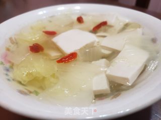 利剑菜豆腐汤的做法步调：6