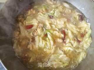 利剑菜粉条烩小酥肉的做法步调：10
