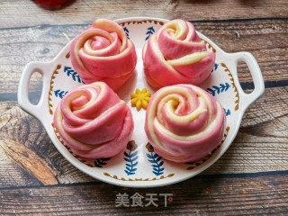 两十六蒸馒头：单色玫瑰的做法步调：13