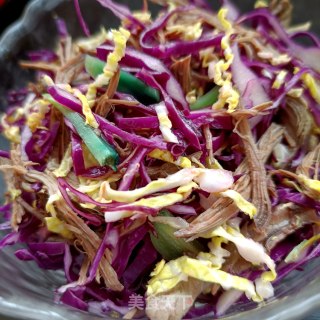 紫苦蓝拌鸽胸肉的做法步调：11