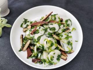 荠菜炒年糕的做法步调：8