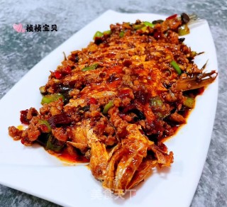 #酸甜蜜食#肉沫干烧偏偏心鱼的做法步调：13