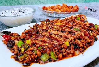 #酸甜蜜食#肉沫干烧偏偏心鱼的做法步调：12