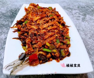 #酸甜蜜食#肉沫干烧偏偏心鱼的做法步调：11