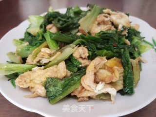 油麦菜炒鸡蛋的做法步调：5