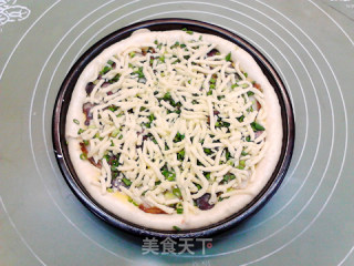 葱喷鼻芥终腊肉披萨的做法步调：14