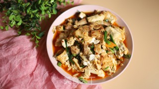 五花肉烧豆腐的做法步调：7