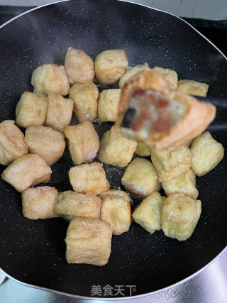 煎酿油豆腐的做法步调：6