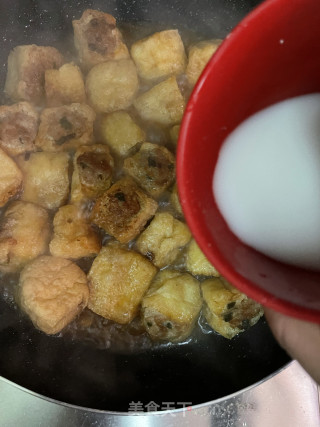 煎酿油豆腐的做法步调：9