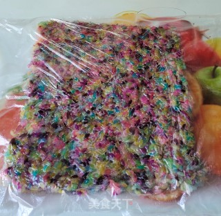 五彩米卷的做法步调：4