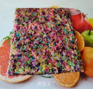 五彩米卷的做法步调：5