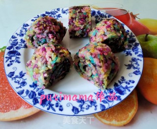 五彩米卷的做法步调：8