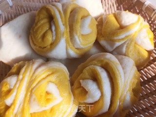 北瓜单色花卷的做法步调：17