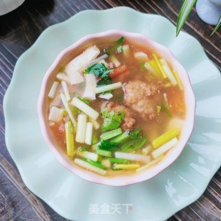 豆腐藕丸汤的做法步调：14