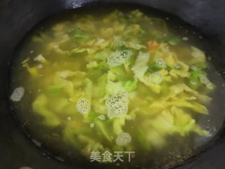 蟹黄利剑菜脚擀里的做法步调：7
