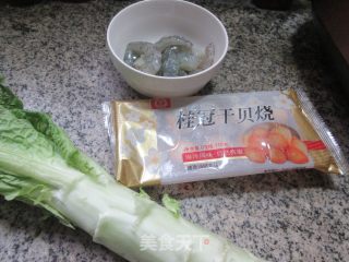 干贝烧虾仁炒莴笋的做法步调：1