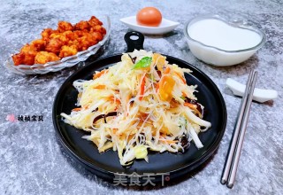 蜇皮粉丝木耳拌利剑菜#浑肠食谱#的做法步调：10