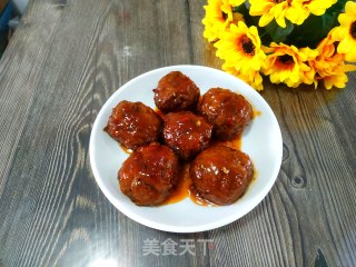 茄汁狮子头的做法步调：16
