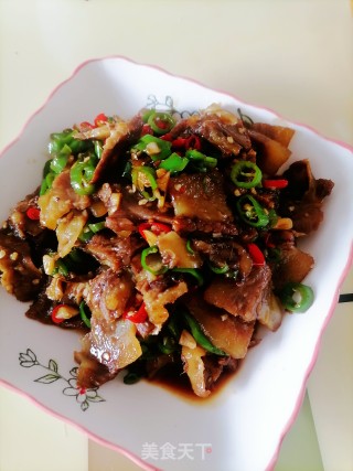 回锅牛脸肉的做法步调：7