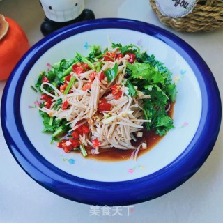 金针菇拌喷鼻菜的做法步调：10