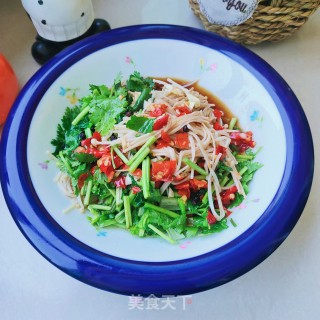 金针菇拌喷鼻菜的做法步调：9