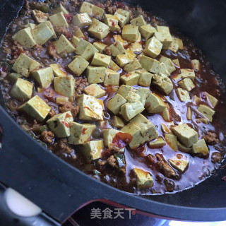 麻婆绿豆豆腐的做法步调：7