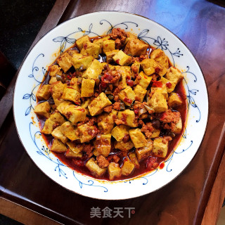 麻婆绿豆豆腐的做法步调：10