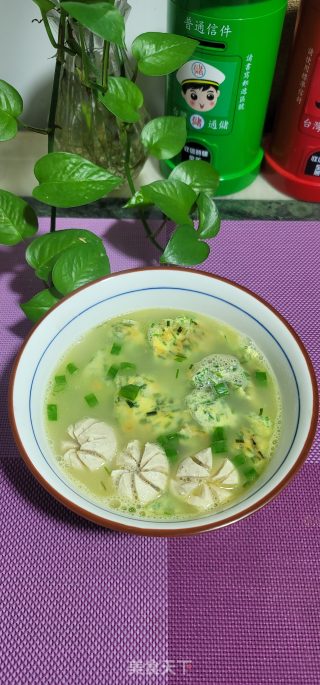 韭菜鸡蛋丸子汤的做法步调：8