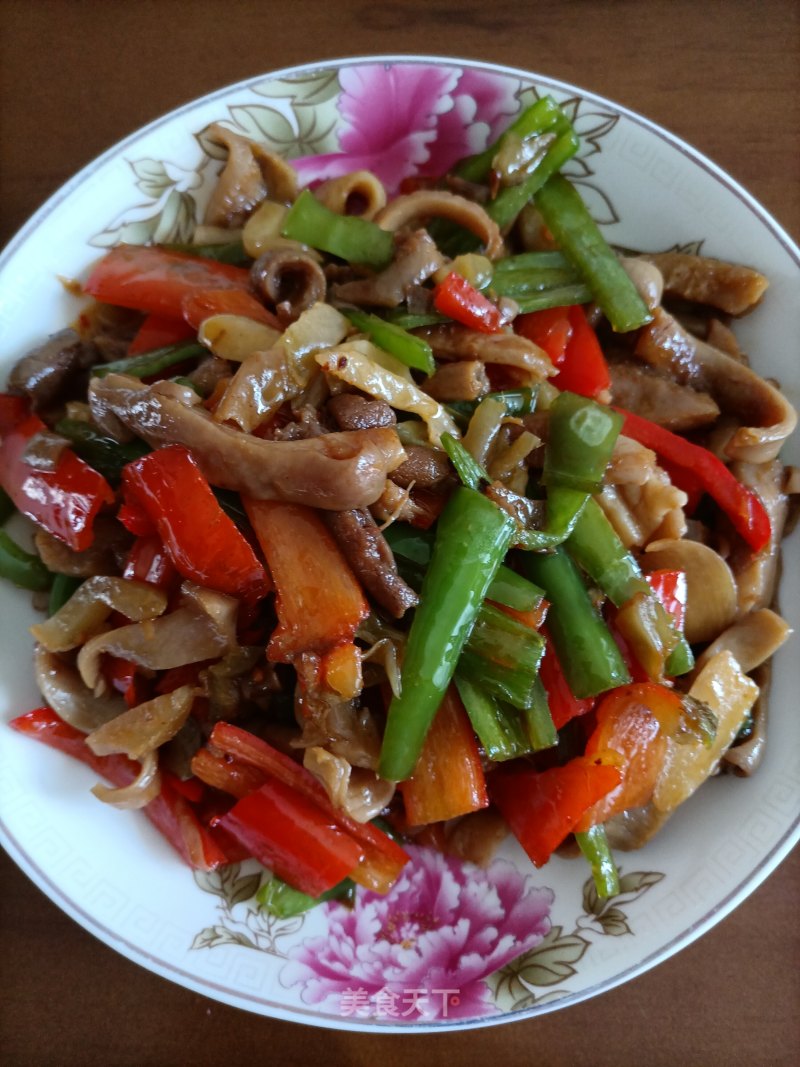 单椒炒猪肚的做法