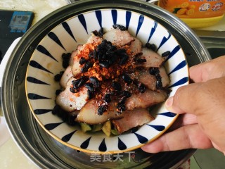 萝卜干蒸腊肉的做法步调：8