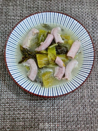苦瓜酸菜煲粉肠的做法步调：13