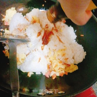 家常蛋炒饭的做法步调：6