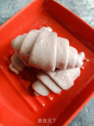 紫薯牛角包的做法步调：10