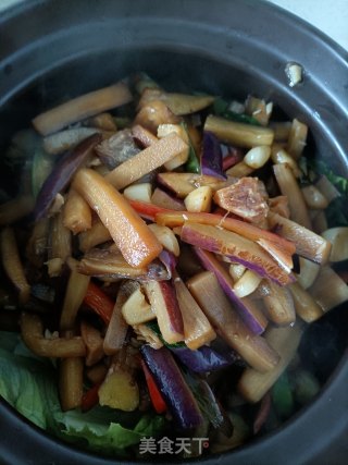 腊鱼茄子煲的做法步调：7