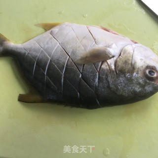 白烧鲳鱼的做法步调：1