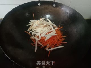 炒开菜的做法步调：4