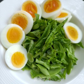 莴笋老芽拌鸡蛋的做法步调：7